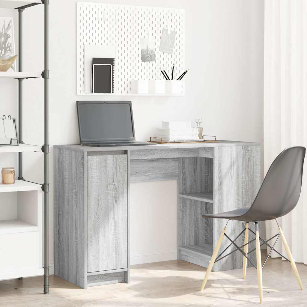 vidaXL Schreibtisch Grau Sonoma 120x42x76 cm Holzwerkstoff