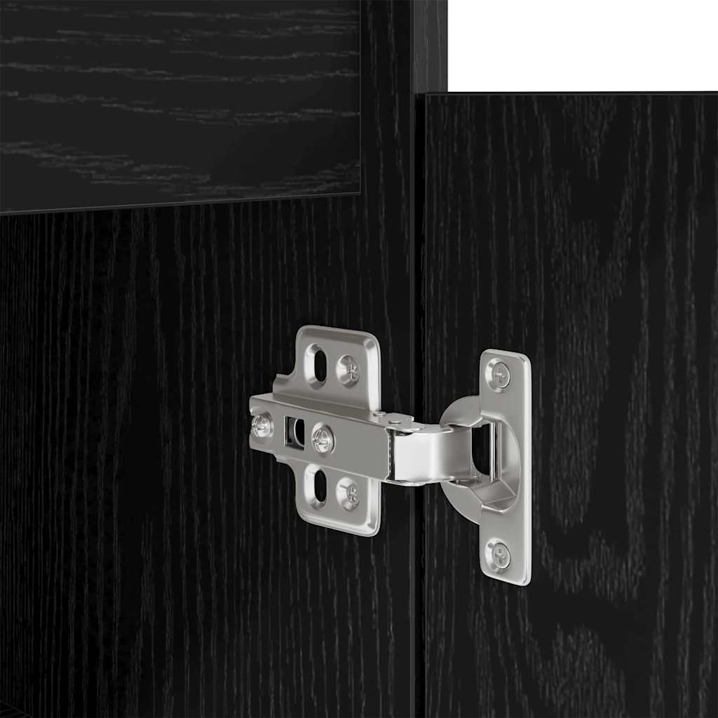 vidaXL Schreibtisch Schwarz Eichen-Optik 86x49x76 cm Holzwerkstoff