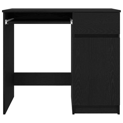 vidaXL Schreibtisch Schwarz Eichen-Optik 86x49x76 cm Holzwerkstoff