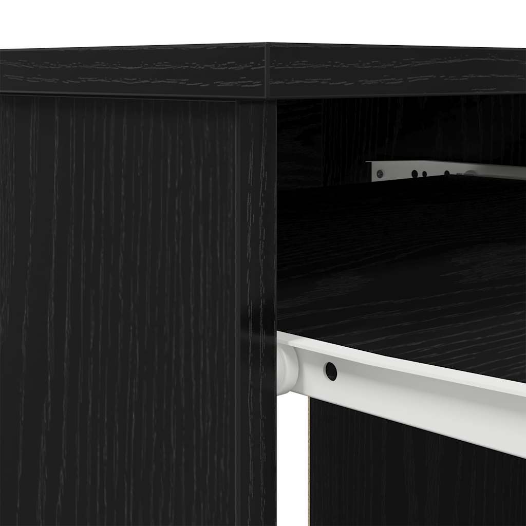 vidaXL Schreibtisch Schwarz Eichen-Optik 86x49x76 cm Holzwerkstoff