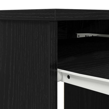 vidaXL Schreibtisch Schwarz Eichen-Optik 86x49x76 cm Holzwerkstoff