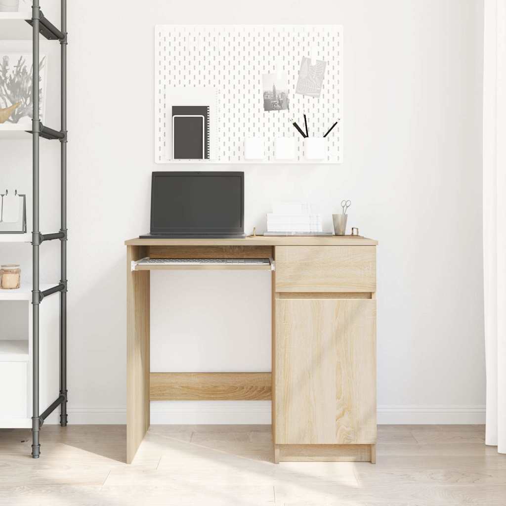 vidaXL Schreibtisch Sonoma-Eiche 86x49x76 cm Holzwerkstoff