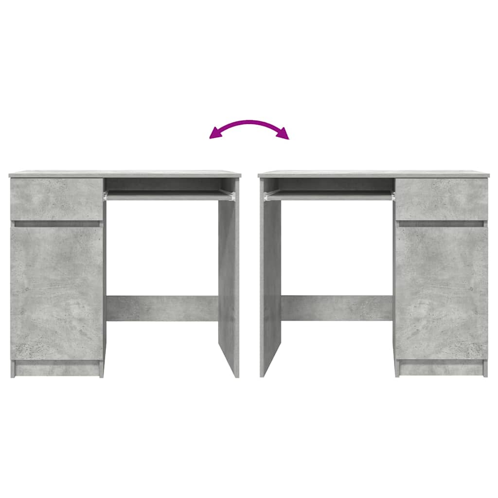vidaXL Schreibtisch Betongrau 86x49x76 cm Holzwerkstoff
