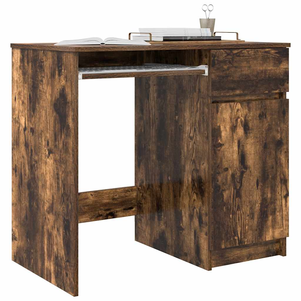 vidaXL Schreibtisch Räuchereiche 86x49x76 cm Holzwerkstoff