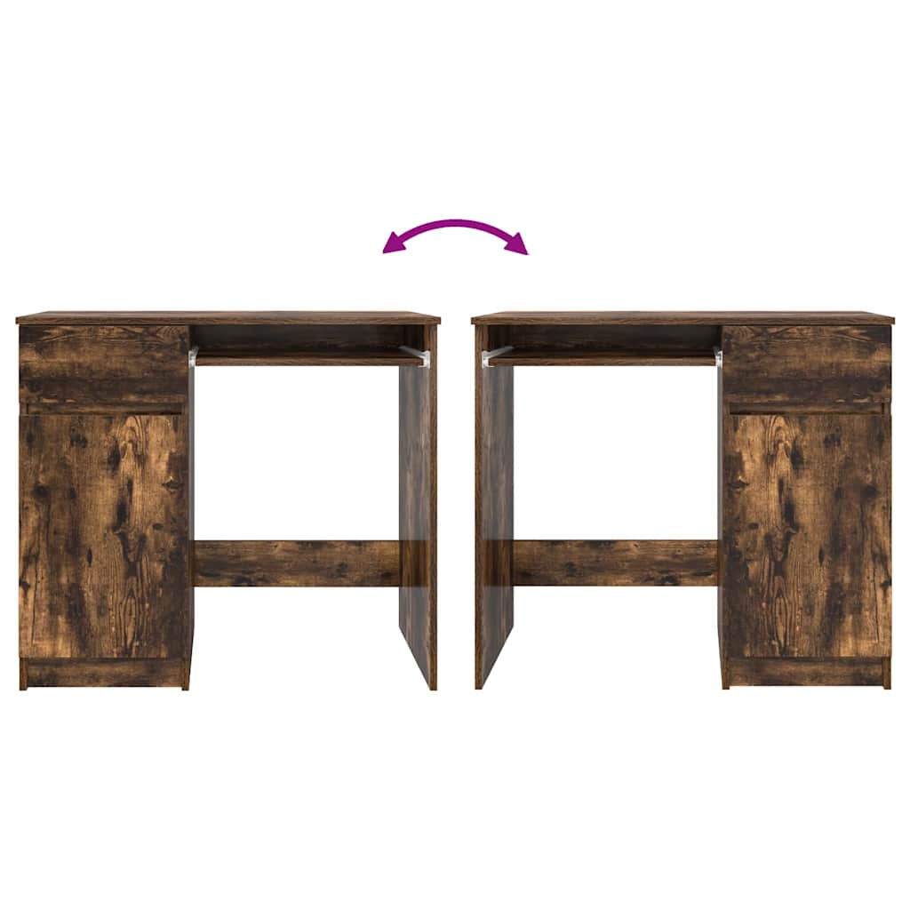 vidaXL Schreibtisch Räuchereiche 86x49x76 cm Holzwerkstoff