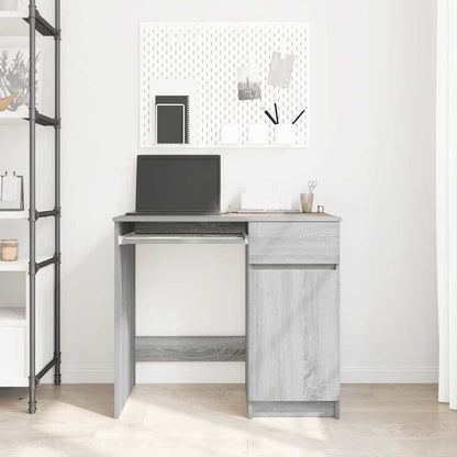 vidaXL Schreibtisch Grau Sonoma 86x49x76 cm Holzwerkstoff