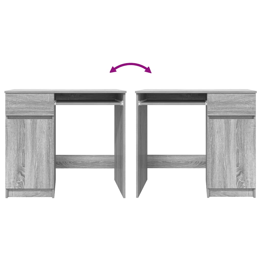 vidaXL Schreibtisch Grau Sonoma 86x49x76 cm Holzwerkstoff