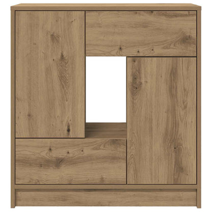 vidaXL Sideboard mit Schubladen und Türen Artisan-Eiche 70,5x34x74,5cm