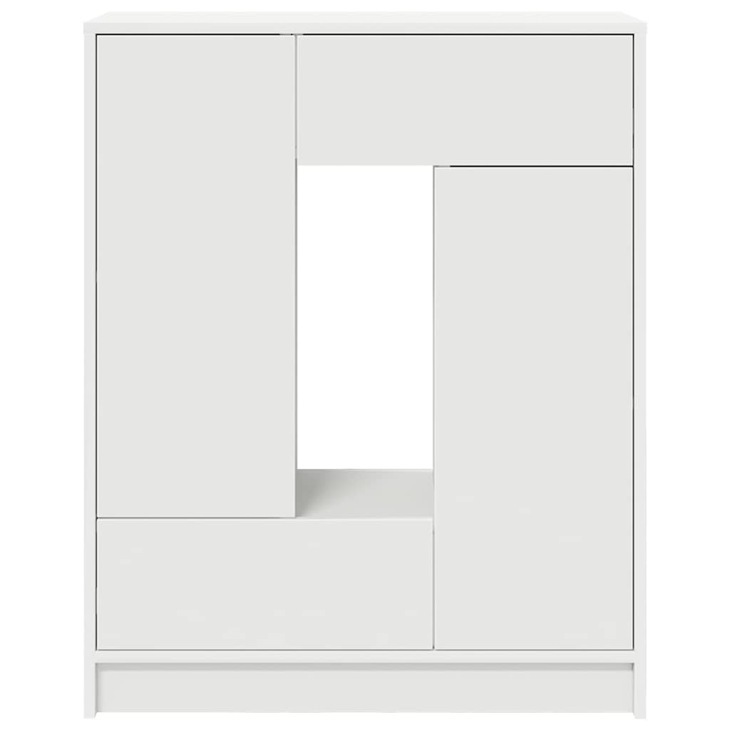 Sideboard mit Schubladen und Türen Weiß 73x31x90 cm