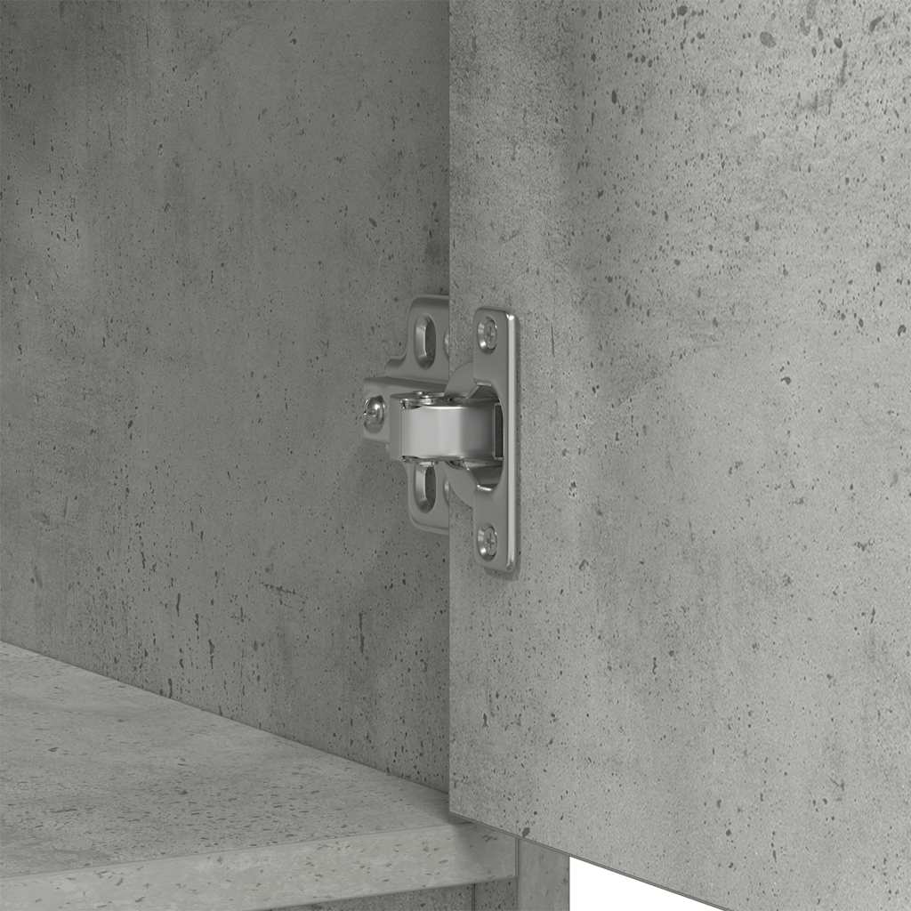 Sideboard mit Schubladen und Türen Betongrau 73x31x90 cm