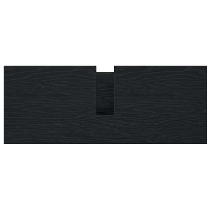 vidaXL Meuble sous-lavabo avec tiroirs Noir Aspect chêne