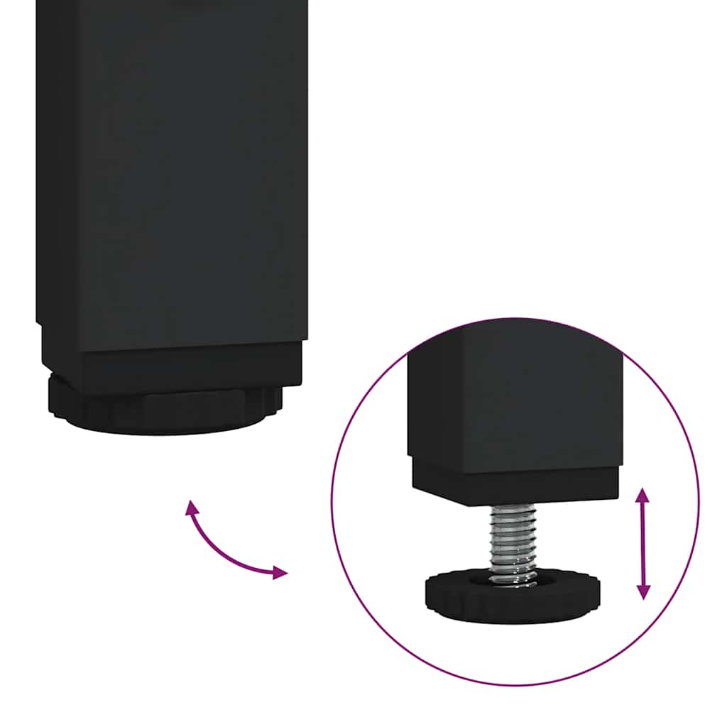 vidaXL Meuble sous-lavabo avec tiroirs Noir Aspect chêne