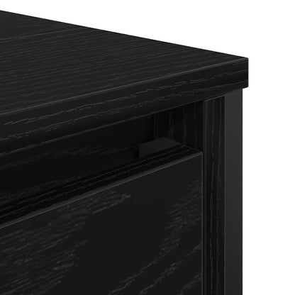 vidaXL Meuble sous-lavabo avec tiroirs Noir Aspect chêne