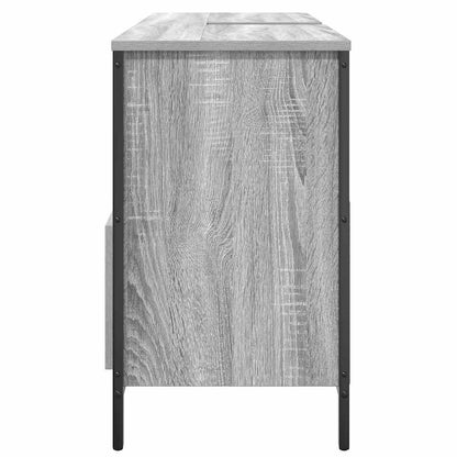 vidaXL Waschbeckenunterschrank mit Schubladen Grau Sonoma 90x34,5x60cm