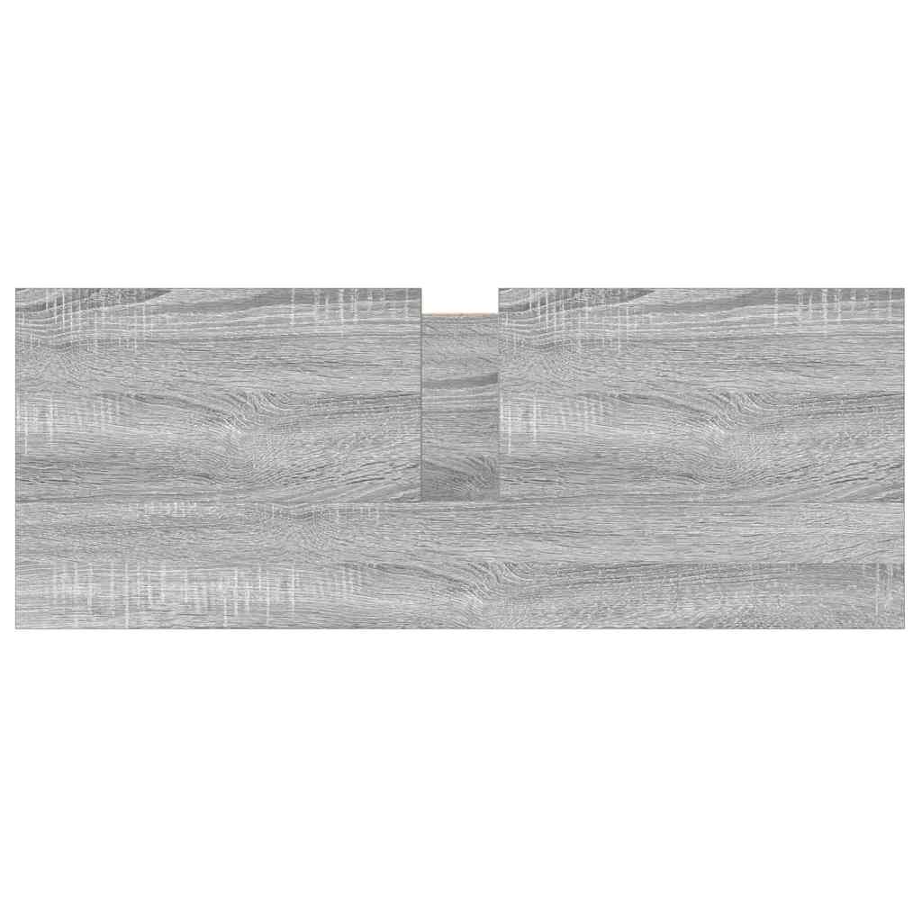 vidaXL Waschbeckenunterschrank mit Schubladen Grau Sonoma 90x34,5x60cm