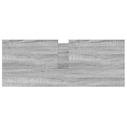 vidaXL Waschbeckenunterschrank mit Schubladen Grau Sonoma 90x34,5x60cm