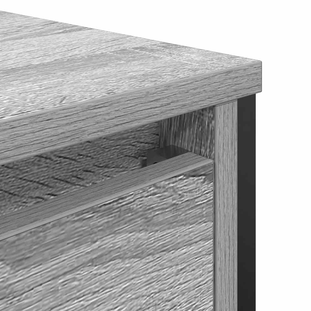 vidaXL Waschbeckenunterschrank mit Schubladen Grau Sonoma 90x34,5x60cm