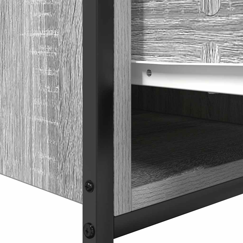 vidaXL Waschbeckenunterschrank mit Schubladen Grau Sonoma 60x34,5x60cm