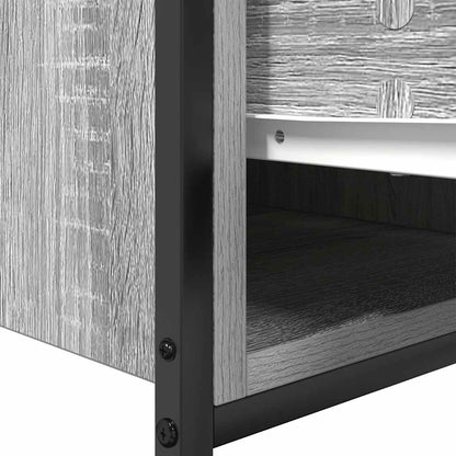 vidaXL Waschbeckenunterschrank mit Schubladen Grau Sonoma 60x34,5x60cm