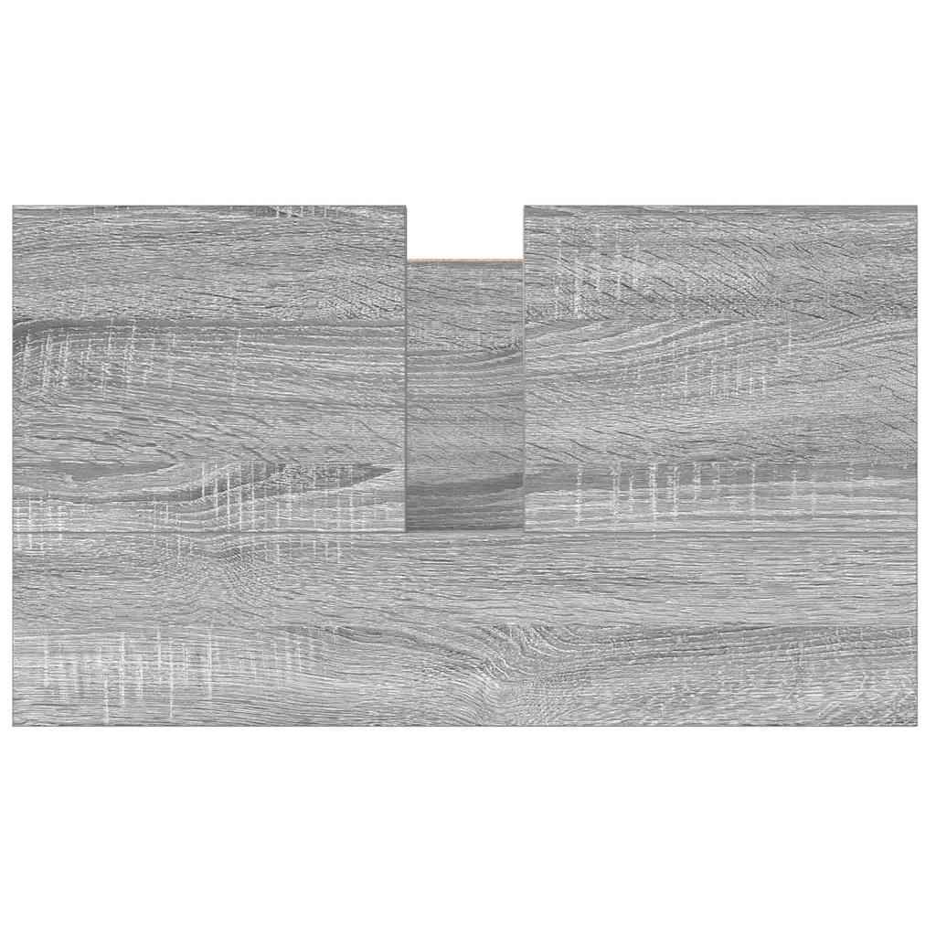 vidaXL Waschbeckenunterschrank mit Schubladen Grau Sonoma 60x34,5x60cm