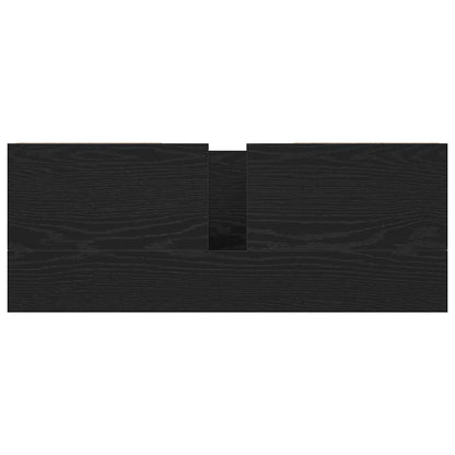 Meuble bas de lavabo avec tiroirs noir aspect chêne vidaXL