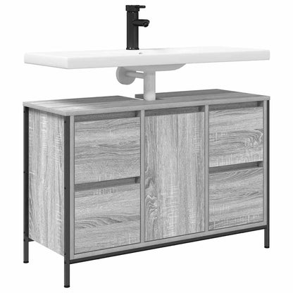 vidaXL Meuble sous-lavabo avec tiroirs Gris Sonoma 90x34,5x60cm
