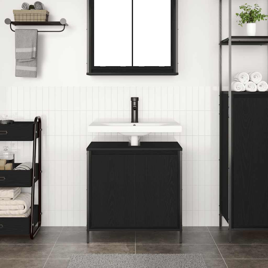 Meuble bas lavabo vidaXL Noir 60x34,5x60 cm