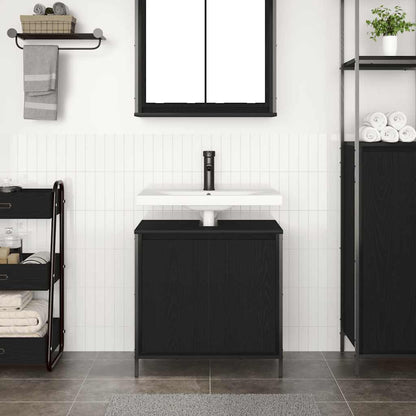 Meuble bas lavabo vidaXL Noir 60x34,5x60 cm