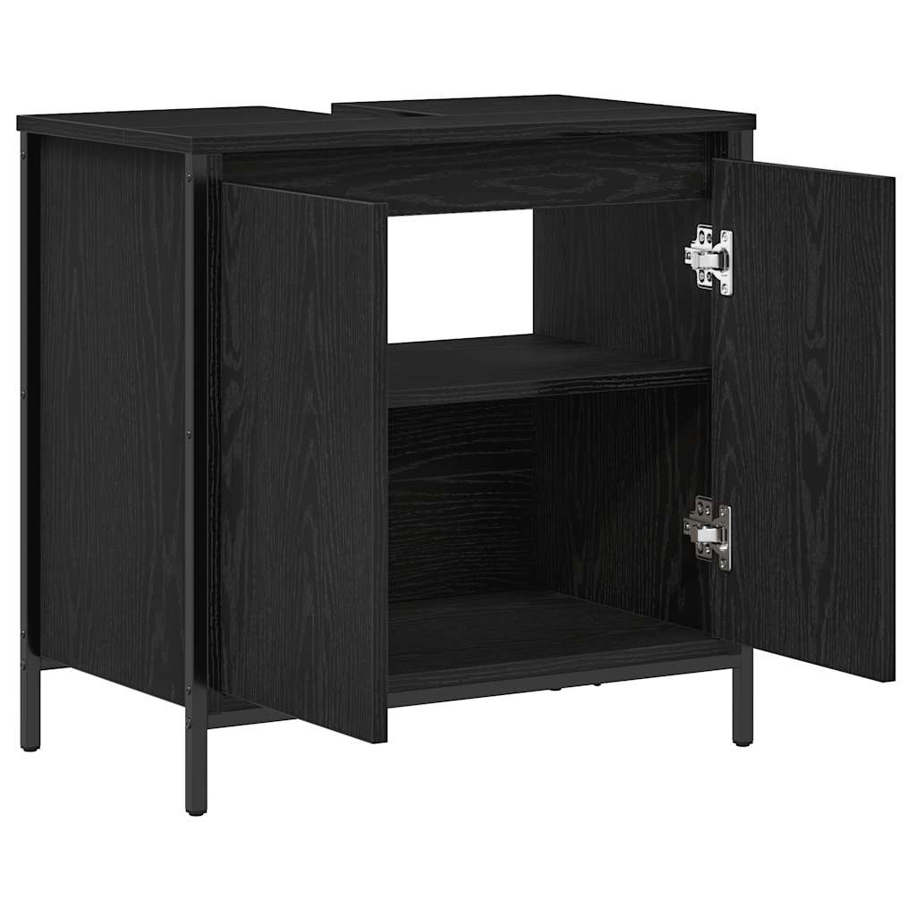 Meuble bas lavabo vidaXL Noir 60x34,5x60 cm