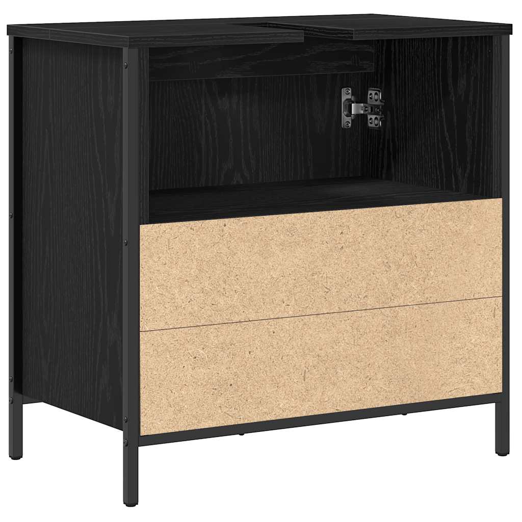 Meuble bas lavabo vidaXL Noir 60x34,5x60 cm