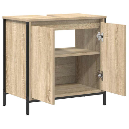 vidaXL Waschbeckenunterschrank Sonoma-Eiche 60x34,5x60 cm