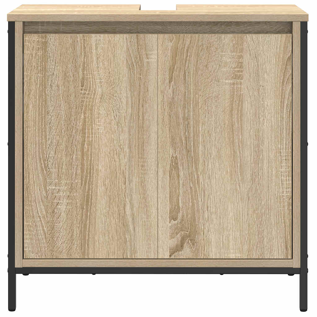 vidaXL Waschbeckenunterschrank Sonoma-Eiche 60x34,5x60 cm