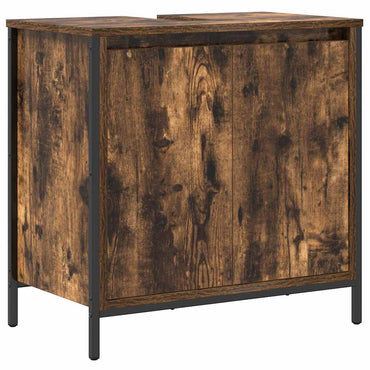 vidaXL Waschbeckenunterschrank Räuchereiche 60x34,5x60 cm