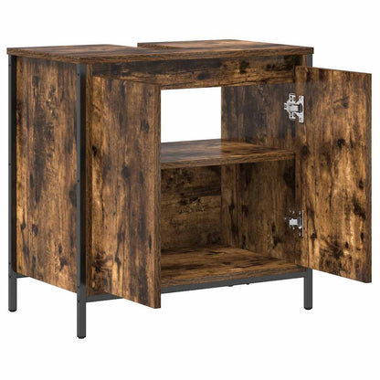 vidaXL Waschbeckenunterschrank Räuchereiche 60x34,5x60 cm