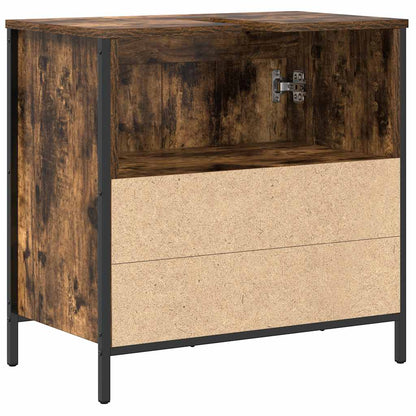 vidaXL Waschbeckenunterschrank Räuchereiche 60x34,5x60 cm