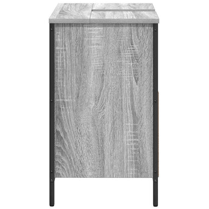 vidaXL Waschbeckenunterschrank Grau Sonoma 60x34,5x60 cm