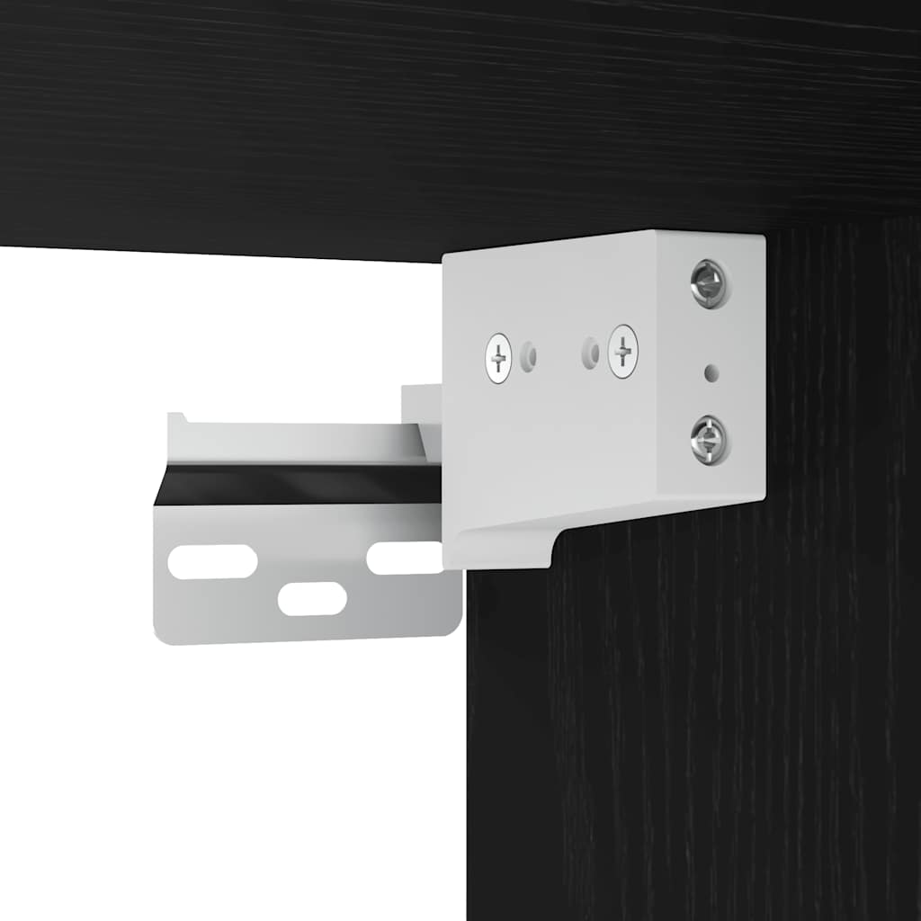 vidaXL Bad-Wandschrank mit Spiegel Schwarz Eichen-Optik 60x21x60 cm