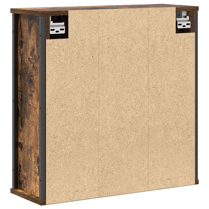 vidaXL Bad-Wandschrank mit Spiegel Räuchereiche 60x21x60 cm