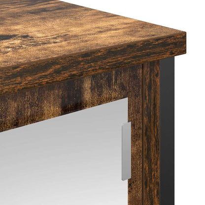 vidaXL Bad-Wandschrank mit Spiegel Räuchereiche 60x21x60 cm
