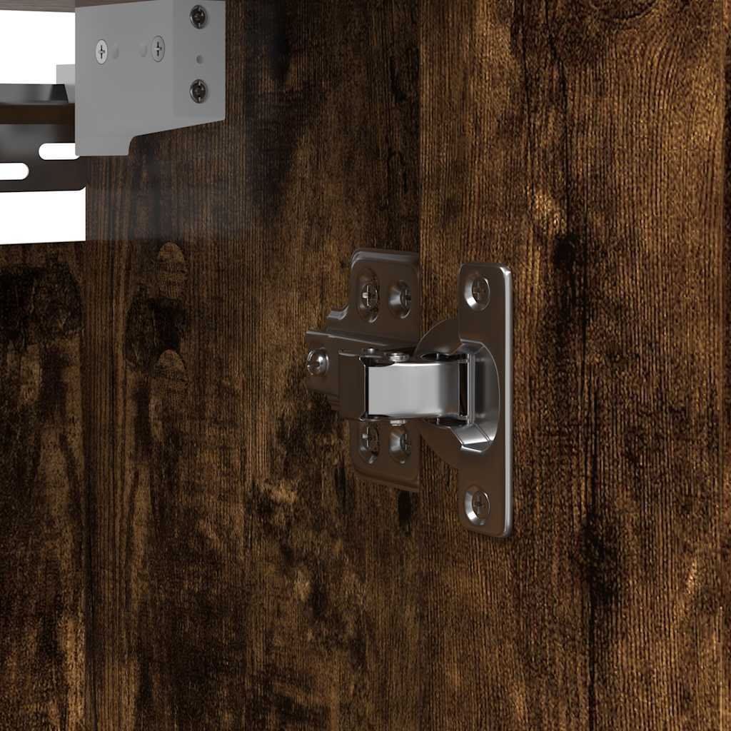 vidaXL Bad-Wandschrank mit Spiegel Räuchereiche 60x21x60 cm