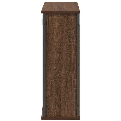 vidaXL Bad-Wandschrank mit Spiegel Braun Eichen-Optik 60x21x60 cm