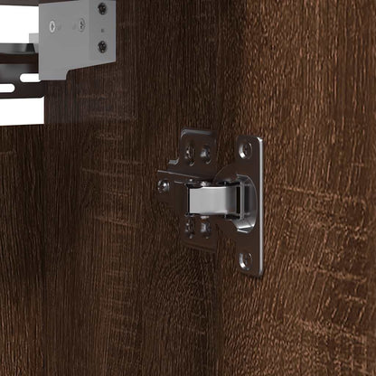 vidaXL Bad-Wandschrank mit Spiegel Braun Eichen-Optik 60x21x60 cm