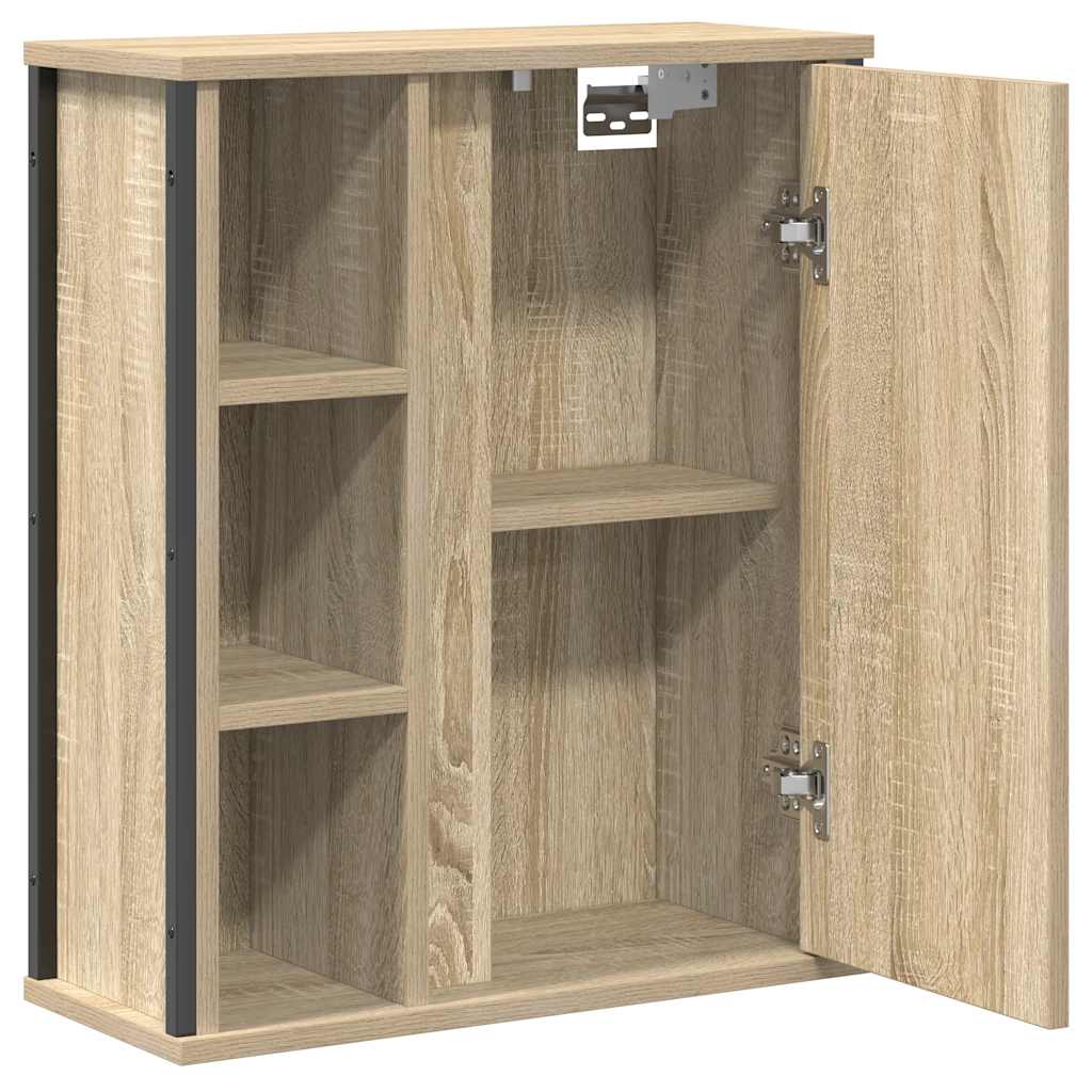 vidaXL Armoire murale de salle de bain avec miroir Chêne Sonoma 50x21x60 cm