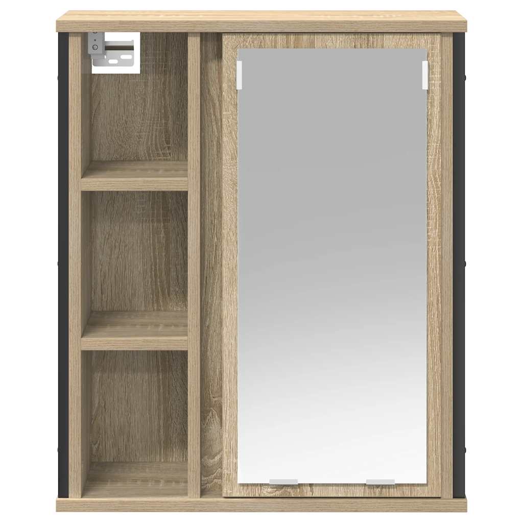 vidaXL Armoire murale de salle de bain avec miroir Chêne Sonoma 50x21x60 cm