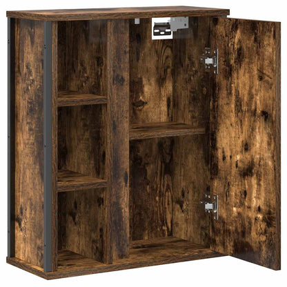 vidaXL Bad-Wandschrank mit Spiegel Räuchereiche 50x21x60 cm