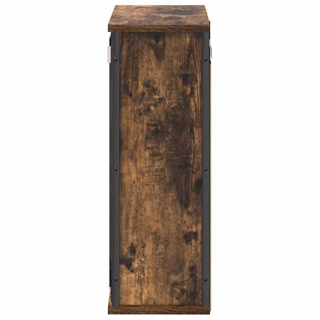 vidaXL Bad-Wandschrank mit Spiegel Räuchereiche 50x21x60 cm