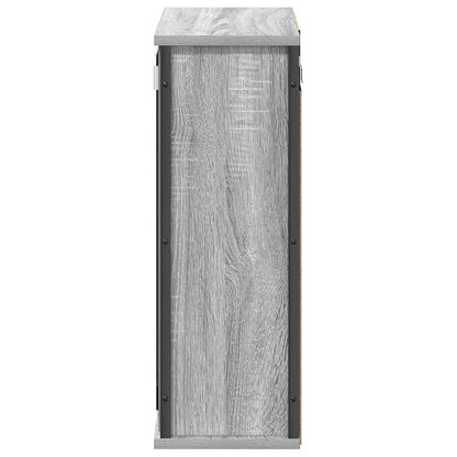 vidaXL Bad-Wandschrank mit Spiegel Grau Sonoma 50x21x60 cm