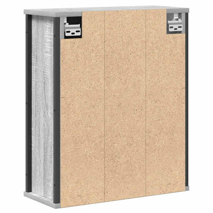 vidaXL Bad-Wandschrank mit Spiegel Grau Sonoma 50x21x60 cm