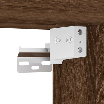 vidaXL Bad-Wandschrank mit Spiegel Braun Eichen-Optik 50x21x60 cm