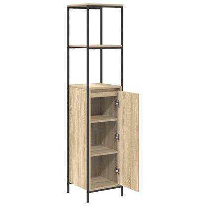 vidaXL Badschrank mit Regalen Sonoma-Eiche 36x35x165 cm